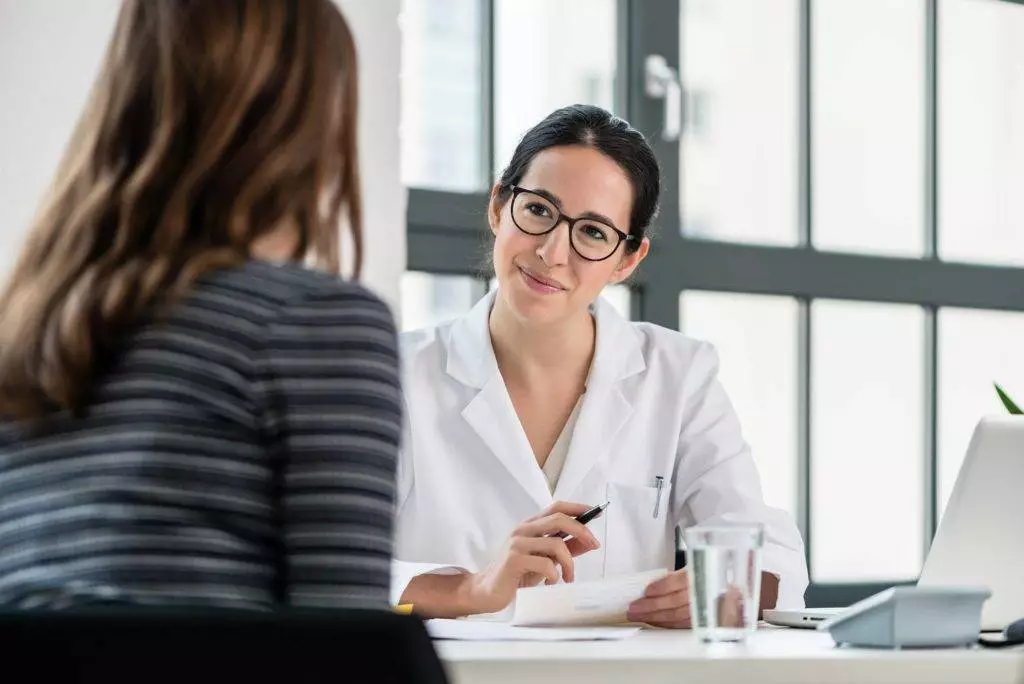 two medical women talking